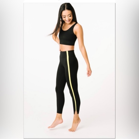 Zyia Active Black Neon Tape Luxe Hi-Rise 7/8, 24”, size 4 - Picture 3 of 4